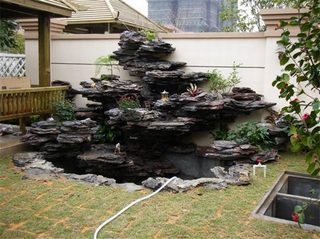 武义庭院鱼池过滤池改造